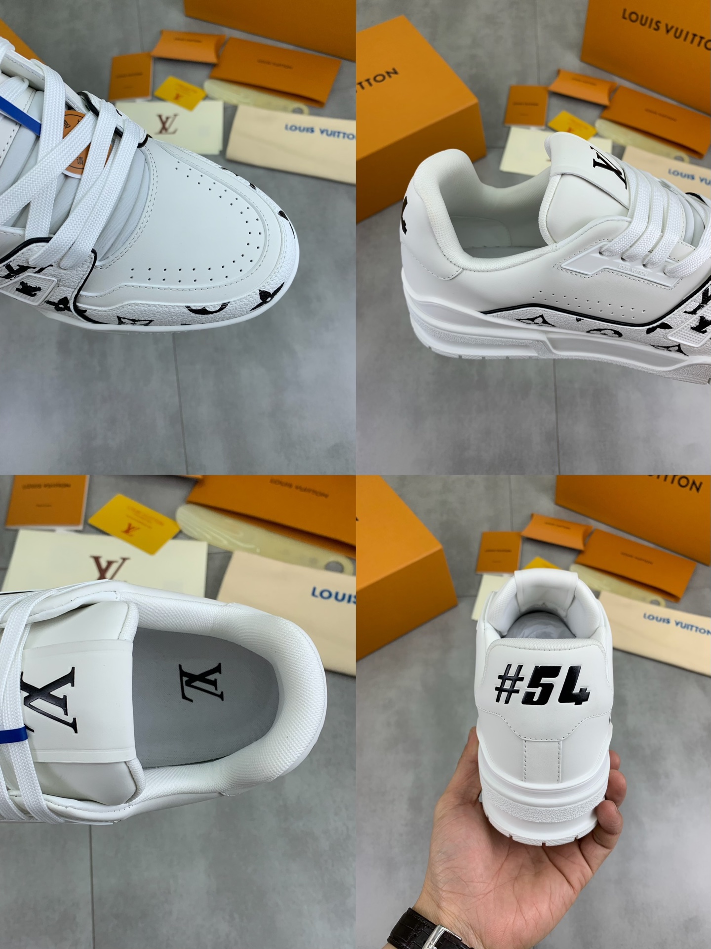 Louis Vuitton High-Top Sneakers in White Leather with Monogram Design 10 i1743269370944 2137 0 8