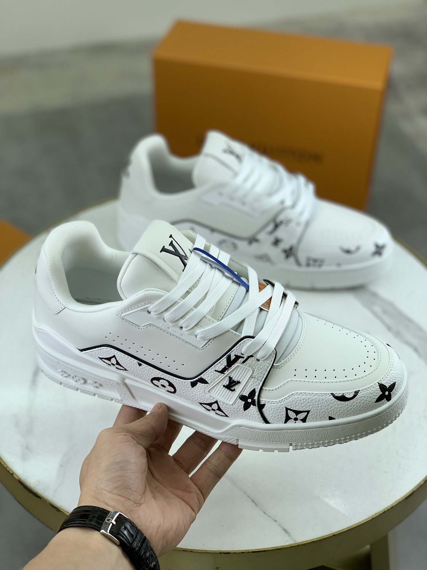 Louis Vuitton High-Top Sneakers in White Leather with Monogram Design 4 i1743269373709 3766 0 2