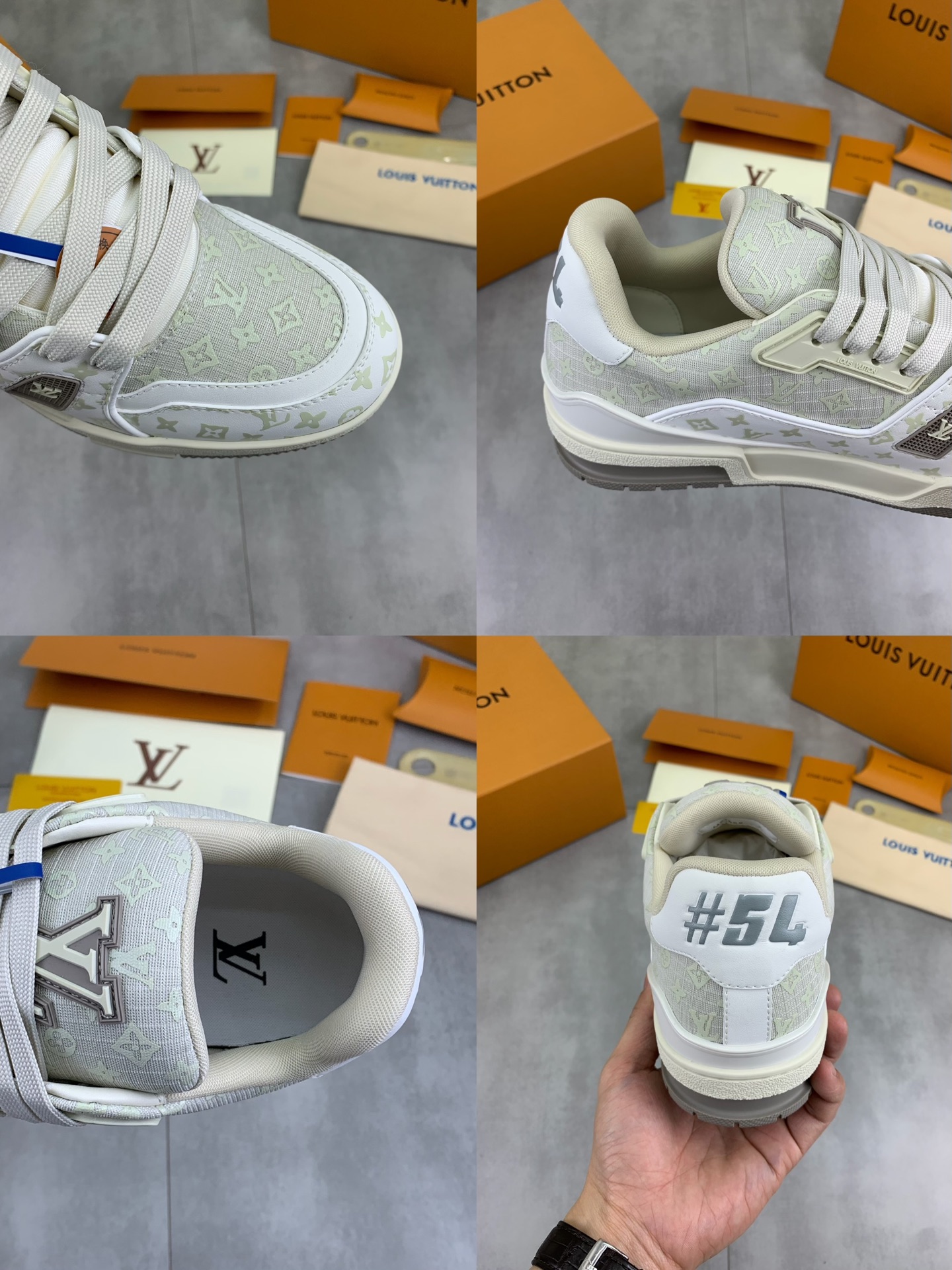 Louis Vuitton High-Top Sneakers in White Calfskin Leather, Size 38-45 10 i1743269454101 9825 0 8