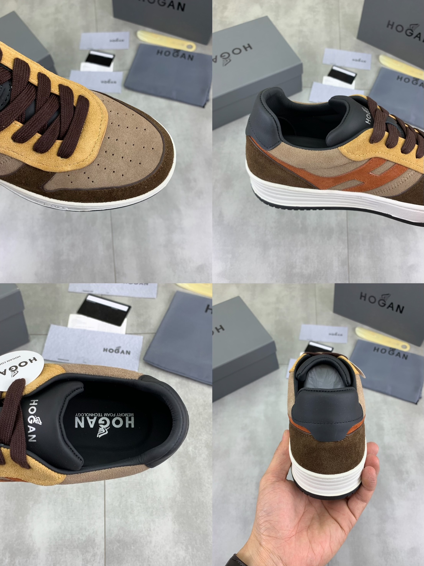 Hogan H630 Series Men's Leather Sneakers Retro Basketball Style Size 39-44 10 i1744215751116 3098 0 8