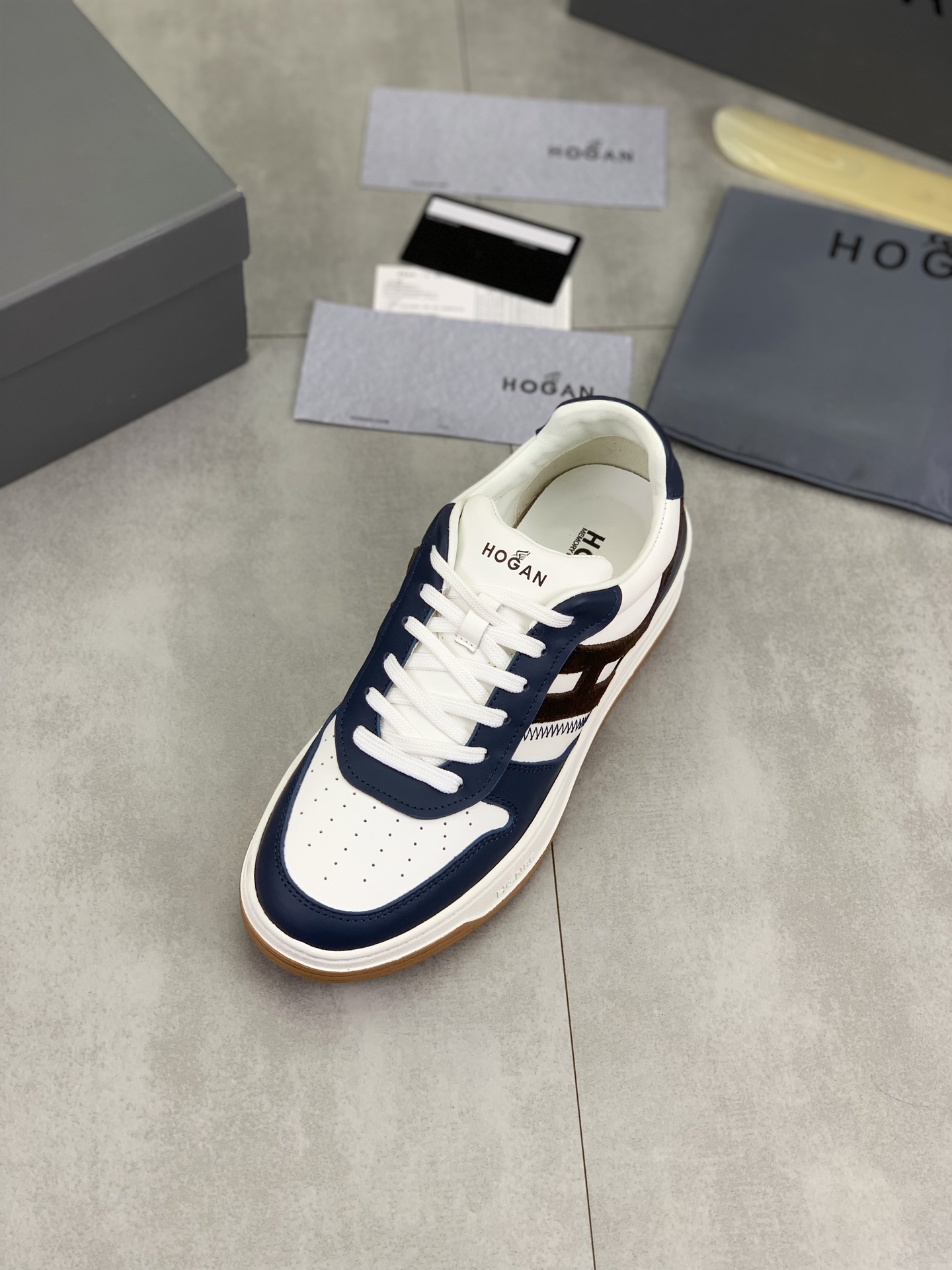 Hogan H630 Series Men's Sneakers with Leather and EVA Sole, Sizes 39-44 5 i1744215793157 8297 0 3