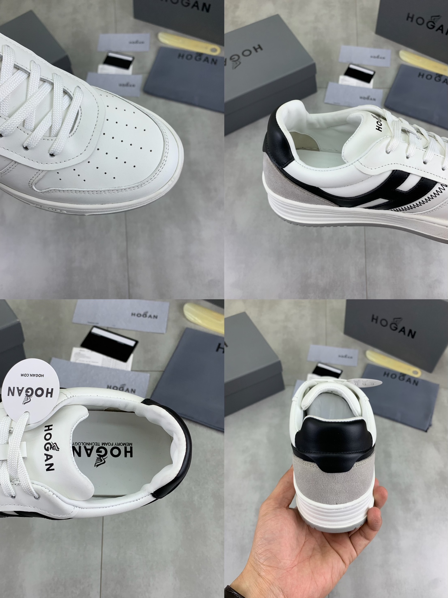 Hogan H630 Series Retro Sneakers with Leather, Comfortable EVA Sole, Sizes 39-44 10 i1744215878663 3063 0 8
