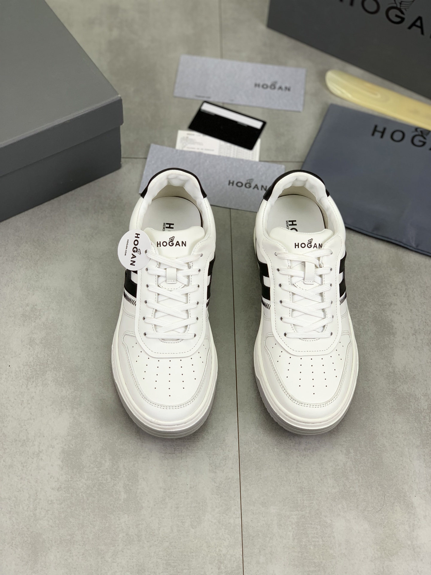 Hogan H630 Series Retro Sneakers with Leather, Comfortable EVA Sole, Sizes 39-44 3 i1744215879232 3189 0 1