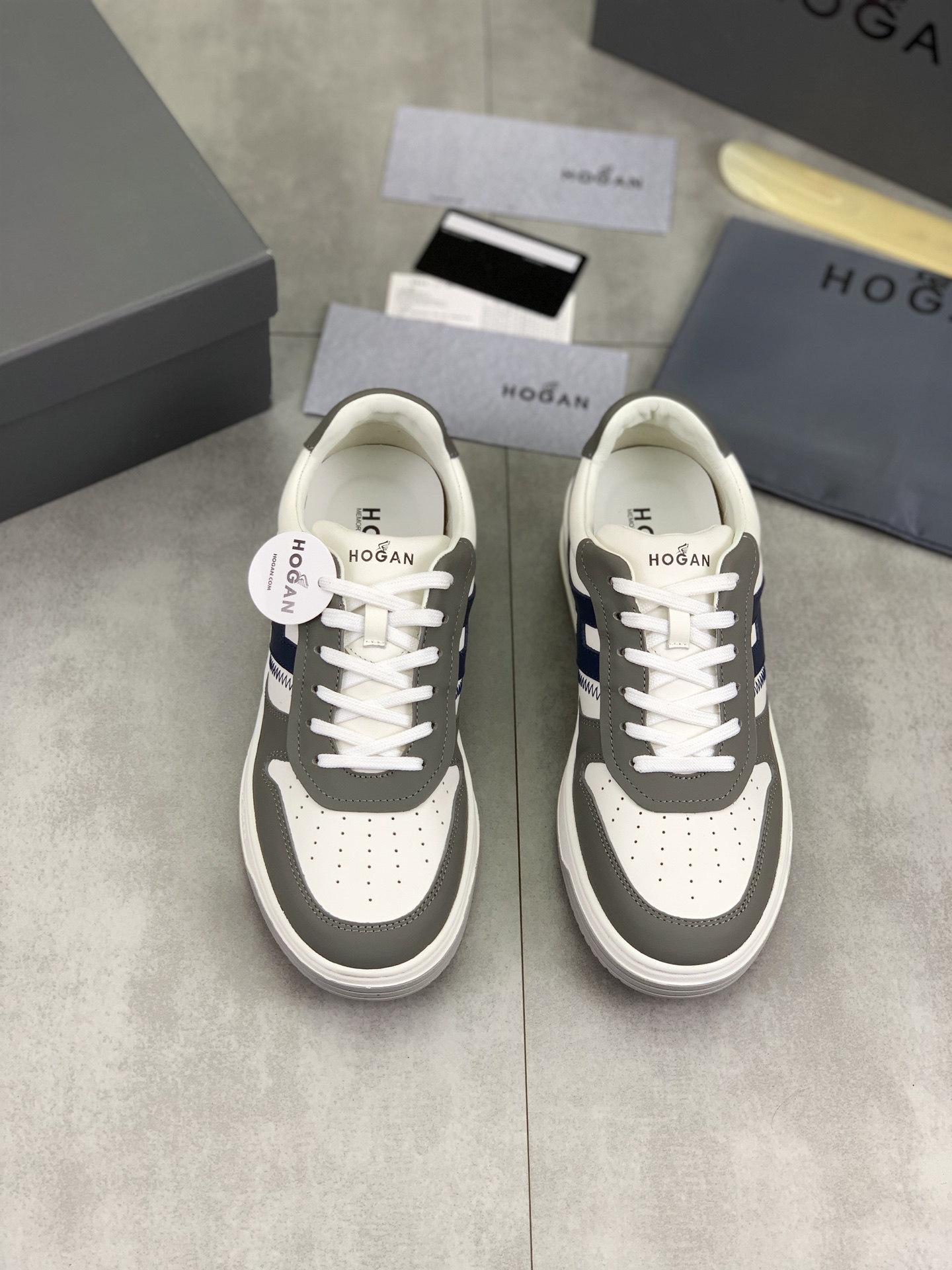 Hogan H630 Series Sneakers, Leather Upper, Retro Style, Available in Sizes 39-44 3 i1744215951142 4276 0 1