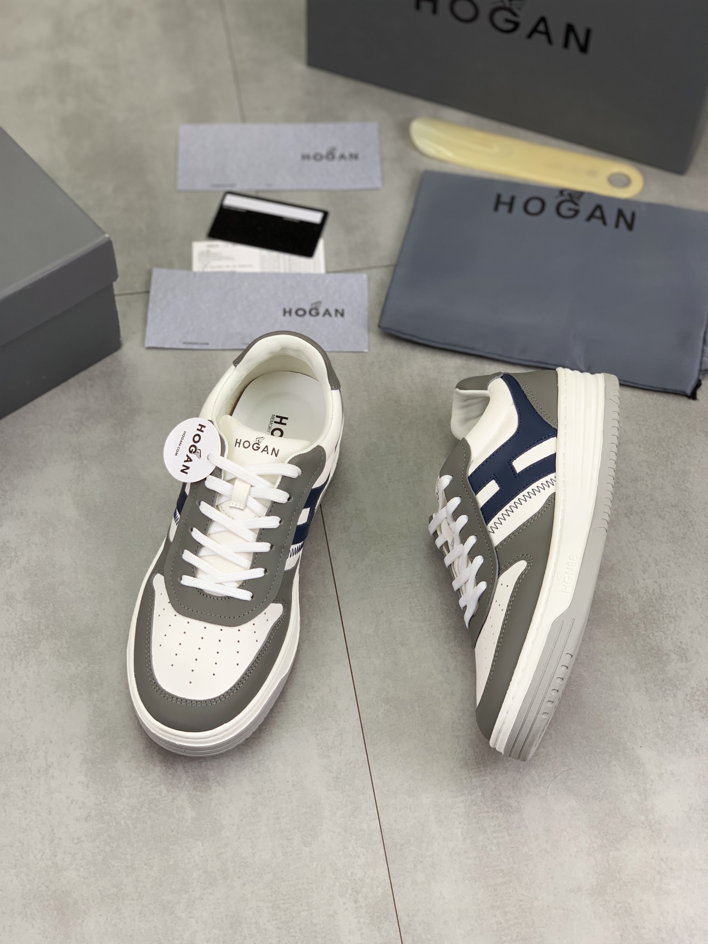Hogan H630 Series Sneakers, Leather Upper, Retro Style, Available in Sizes 39-44 6 i1744215952880 8486 0 4