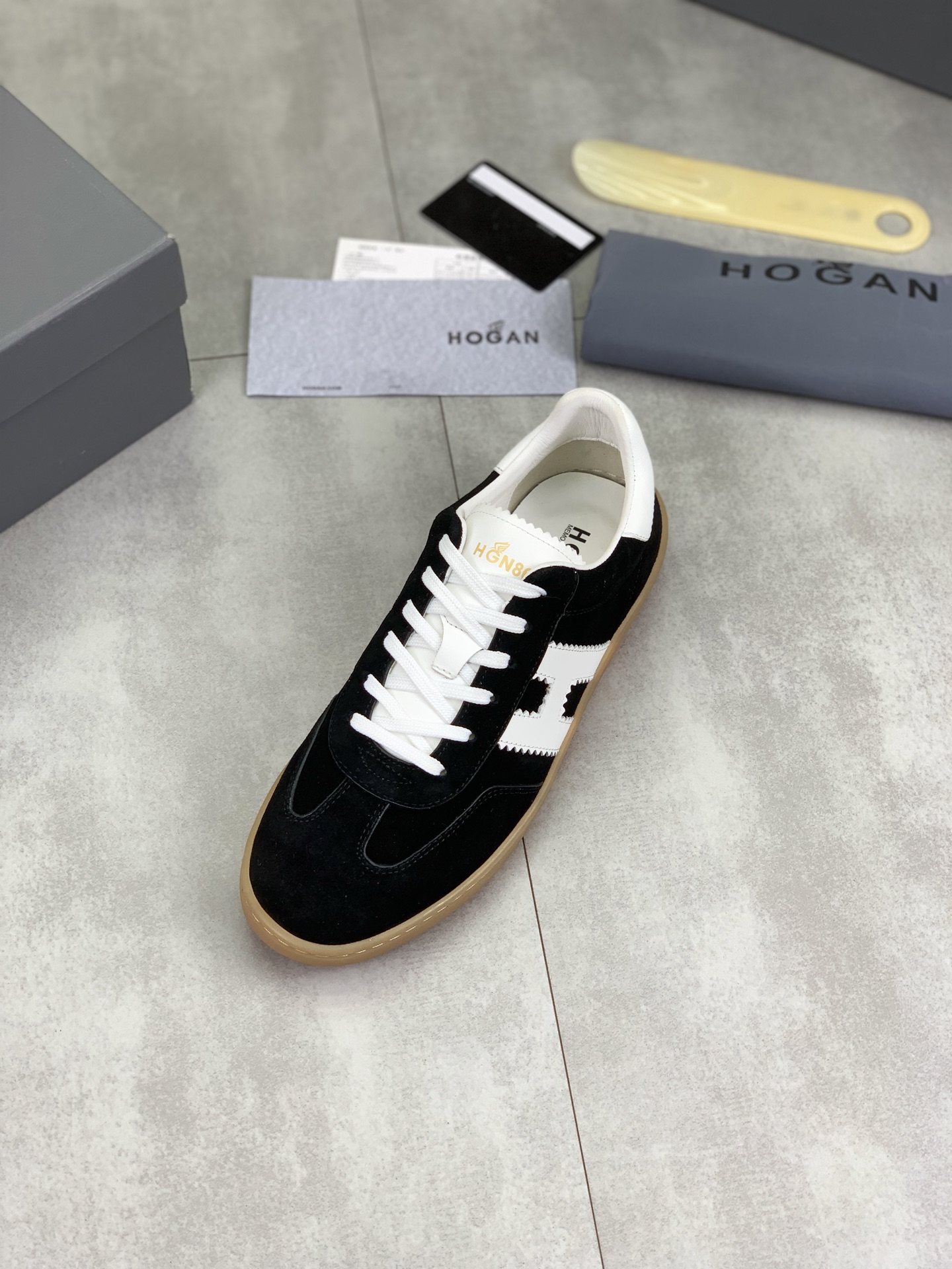 Hogan H630 Black Leather Sneakers with H Design Retro Fashion Urban Style 6 i1744216283769 5105 0 4