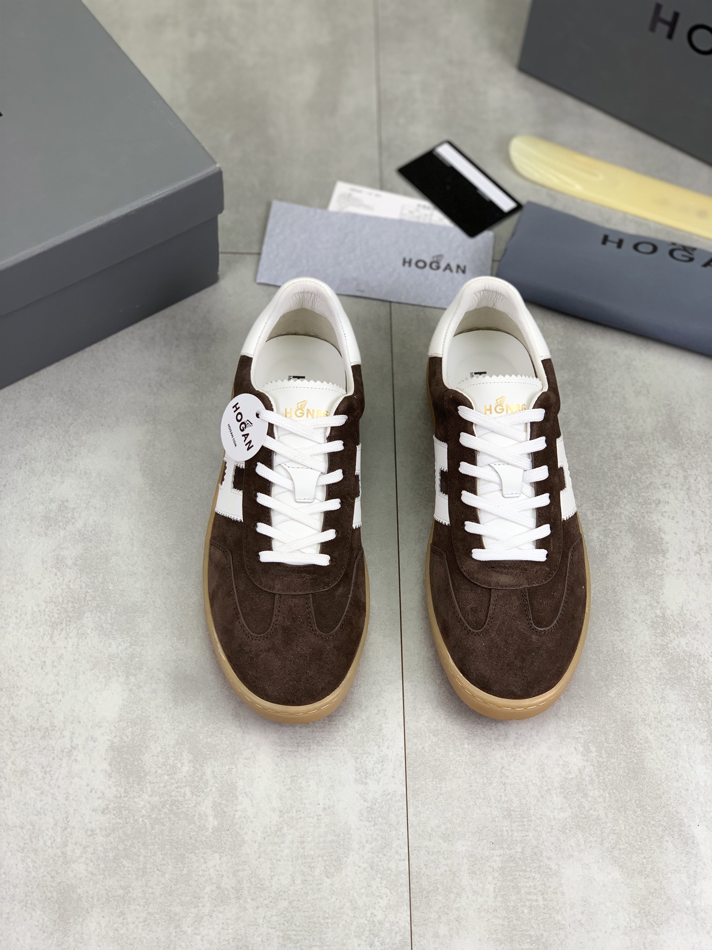 Hogan H630 Series Brown Leather Sneakers With 'H' Logo Size EU 39-44 3 i1744216332598 4692 0 1