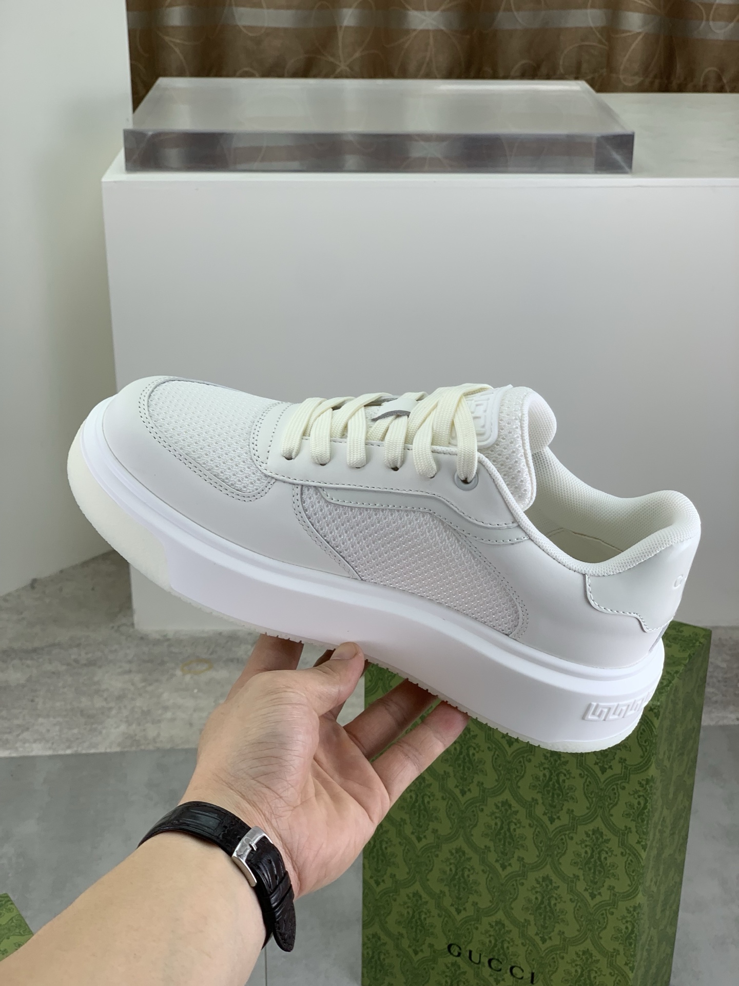 Gucci Latest Casual Sneakers, Premium Leather, Perforated Design, Size 39-44 7 i1746379161494 1265 0 5