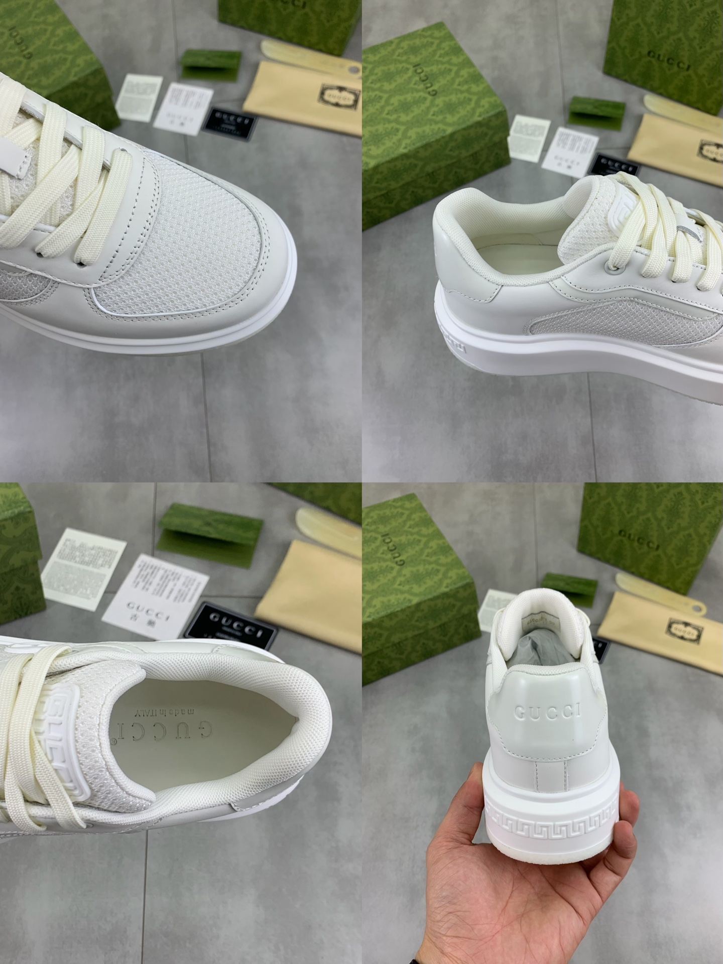 Gucci Latest Casual Sneakers, Premium Leather, Perforated Design, Size 39-44 10 i1746379166151 7812 0 8