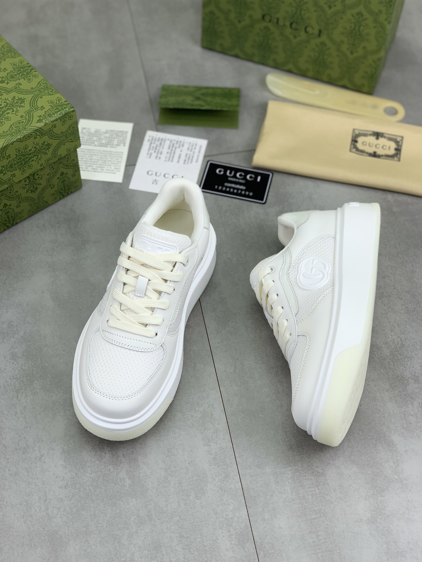 Gucci Latest Casual Sneakers, Premium Leather, Perforated Design, Size 39-44 6 i1746379171701 30 0 4