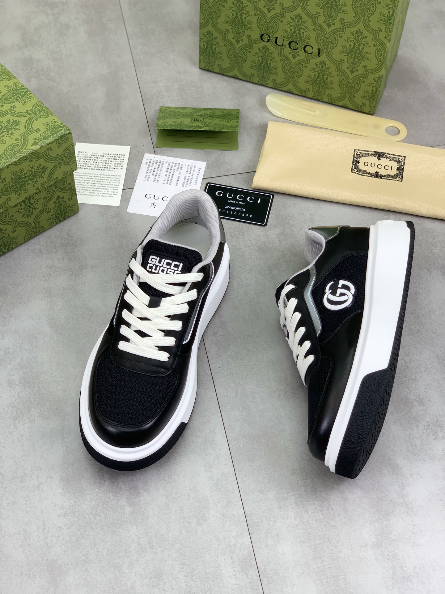 Gucci Leather Sneakers with Interlocking G - Italian Craftsmanship 6 i1746379199487 4644 0 4