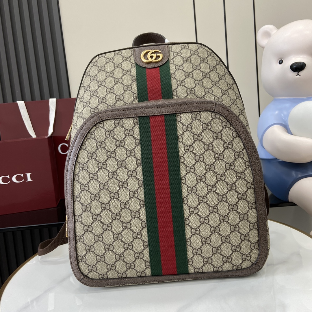Рюкзак Gucci с монограммой и полосой