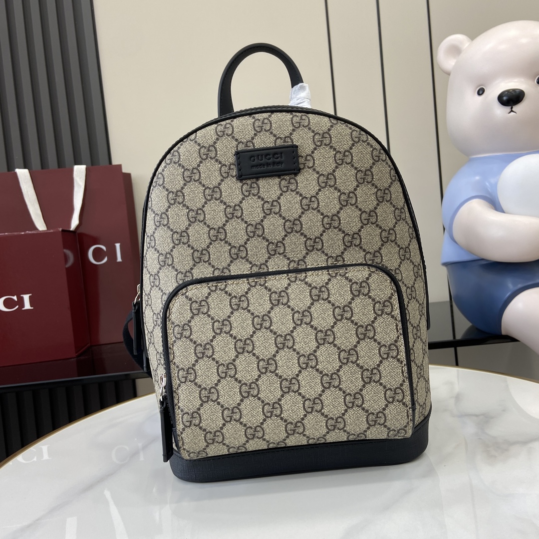 Рюкзак Gucci с монограммой бежевый