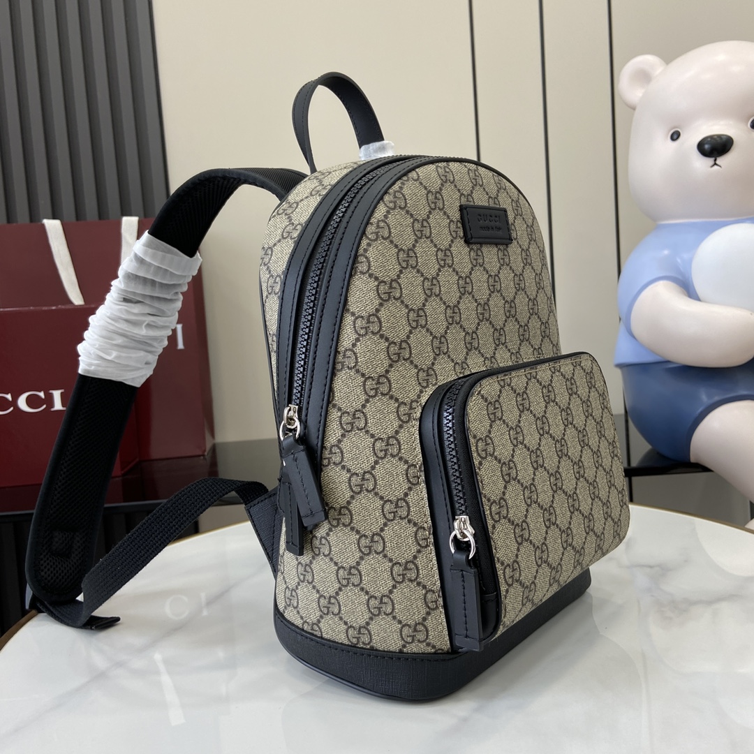 Рюкзак Gucci с монограммой бежевый