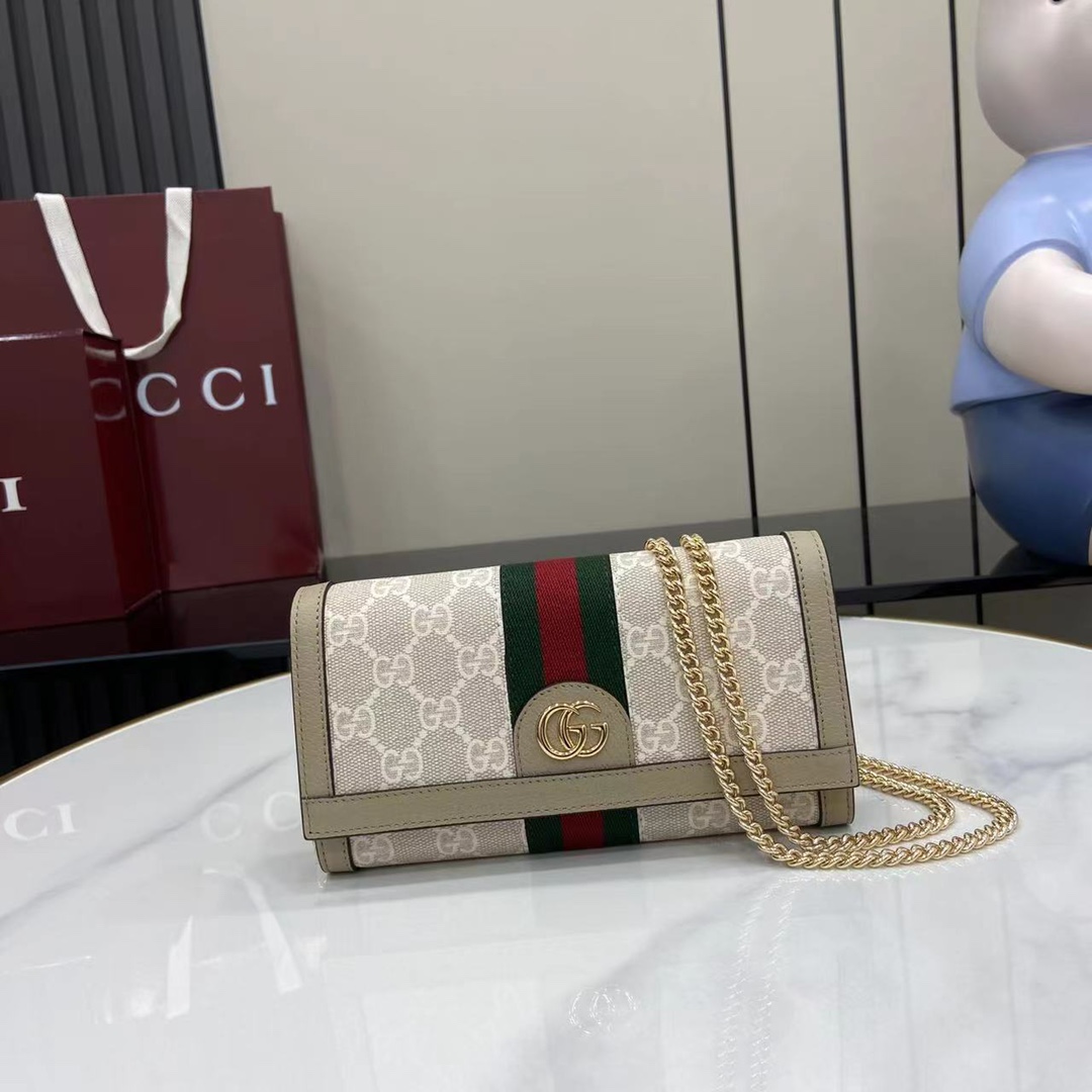 Портмоне Gucci с цепочкой и монограммой