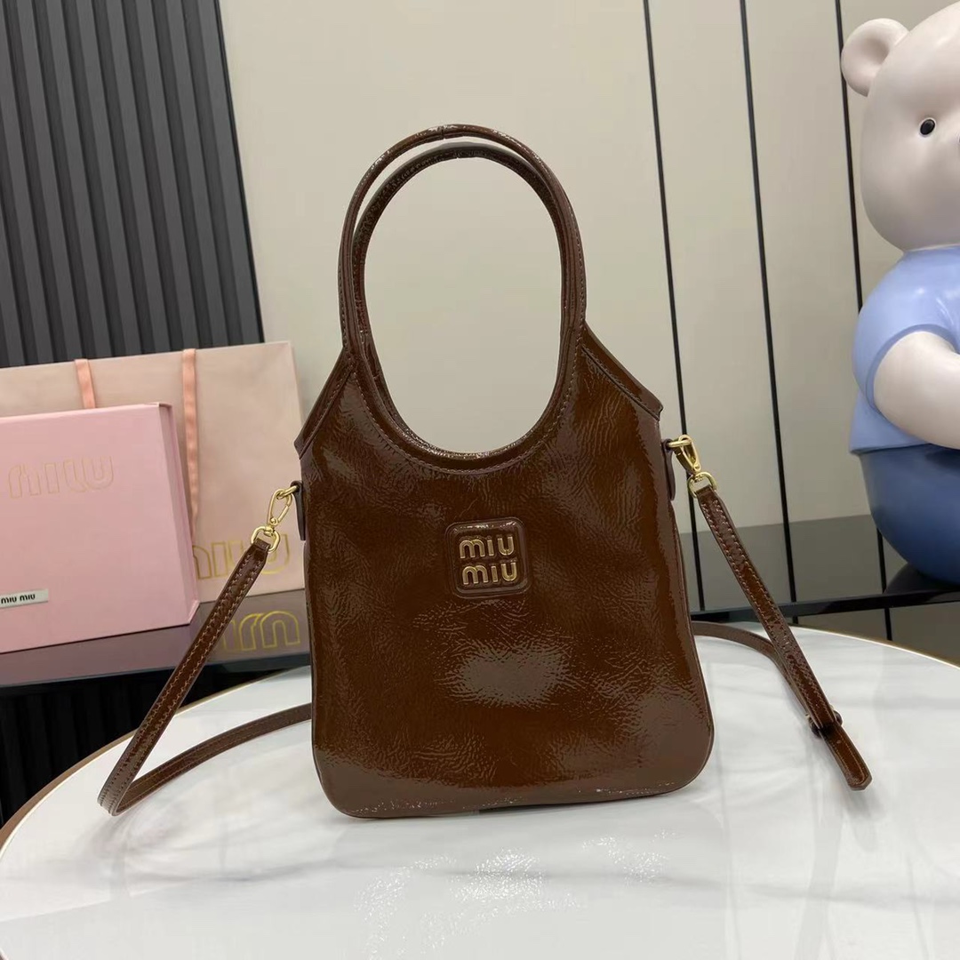 Miu Miu Mini Tote Bag - Chic & Versatile, 20.5x9x24cm - Brown Leather 2 i1744915751 2607 5
