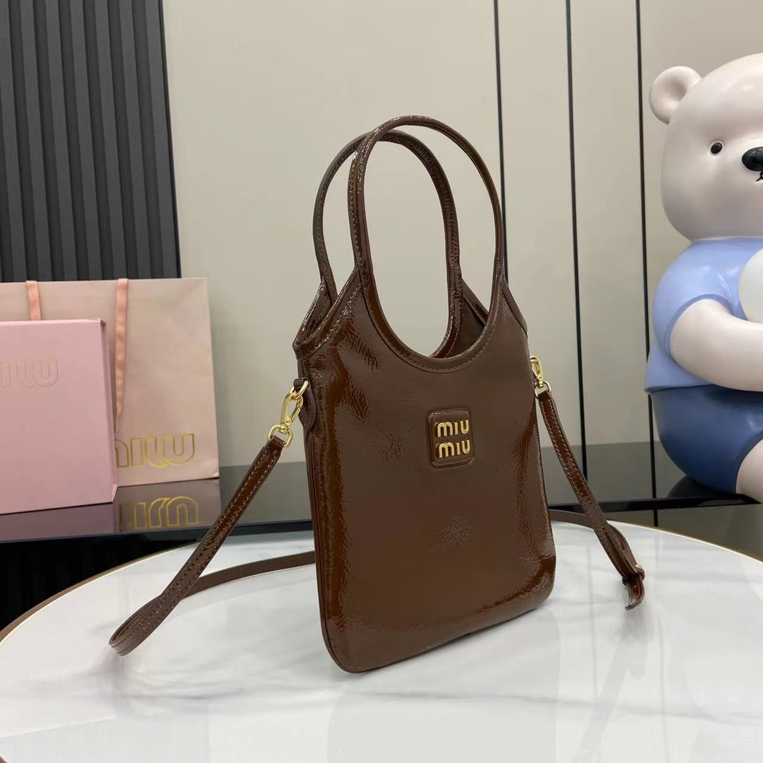 Miu Miu Mini Tote Bag - Chic & Versatile, 20.5x9x24cm - Brown Leather 3 i1744915751 4282 6