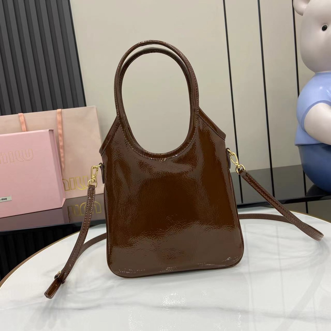 Miu Miu Mini Tote Bag - Chic & Versatile, 20.5x9x24cm - Brown Leather 4 i1744915751 7143 7