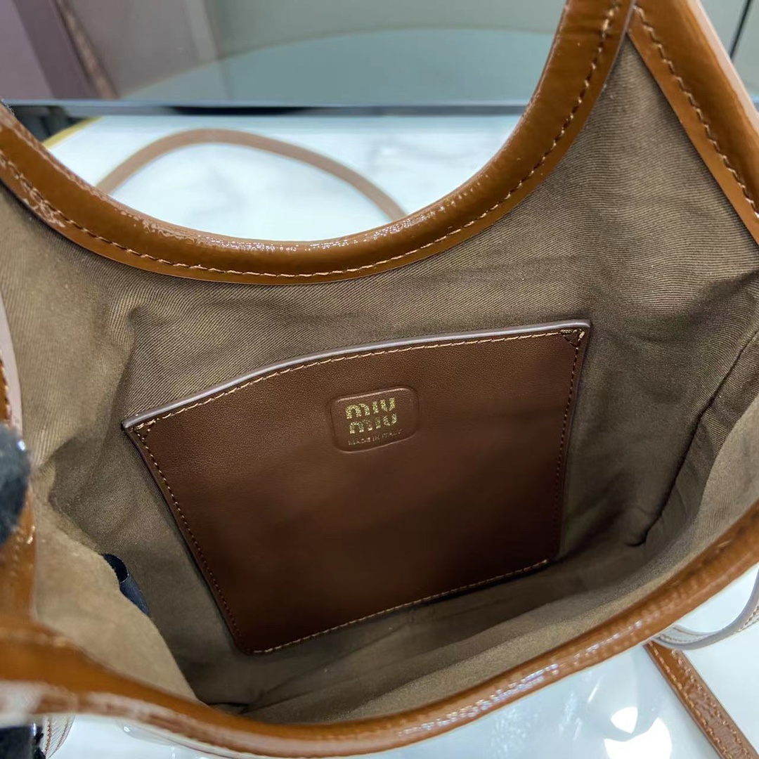 Miu Miu Mini Tote Bag - Chic & Versatile, 20.5x9x24cm - Brown Leather 9 i1744915751 744 4