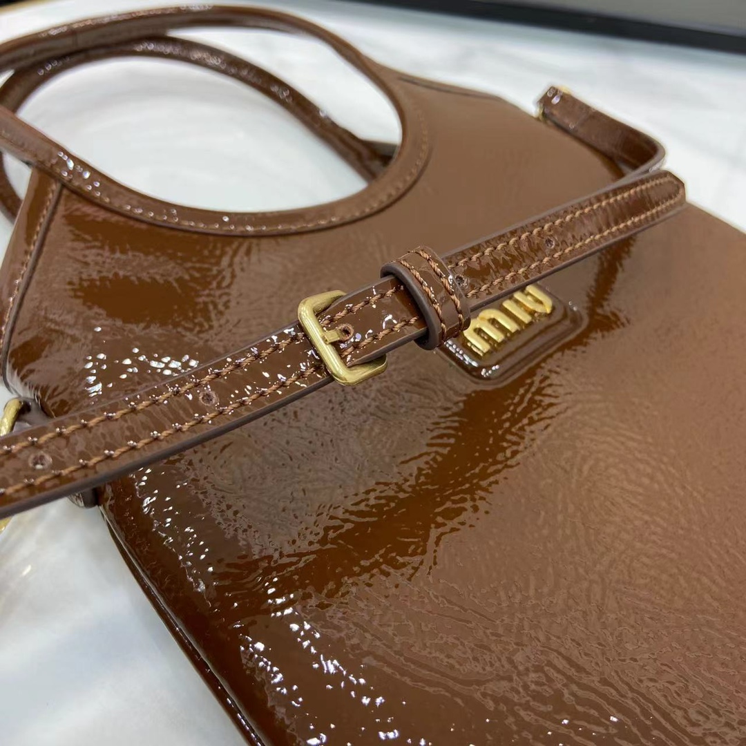 Miu Miu Mini Tote Bag - Chic & Versatile, 20.5x9x24cm - Brown Leather 7 i1744915751 8596 0