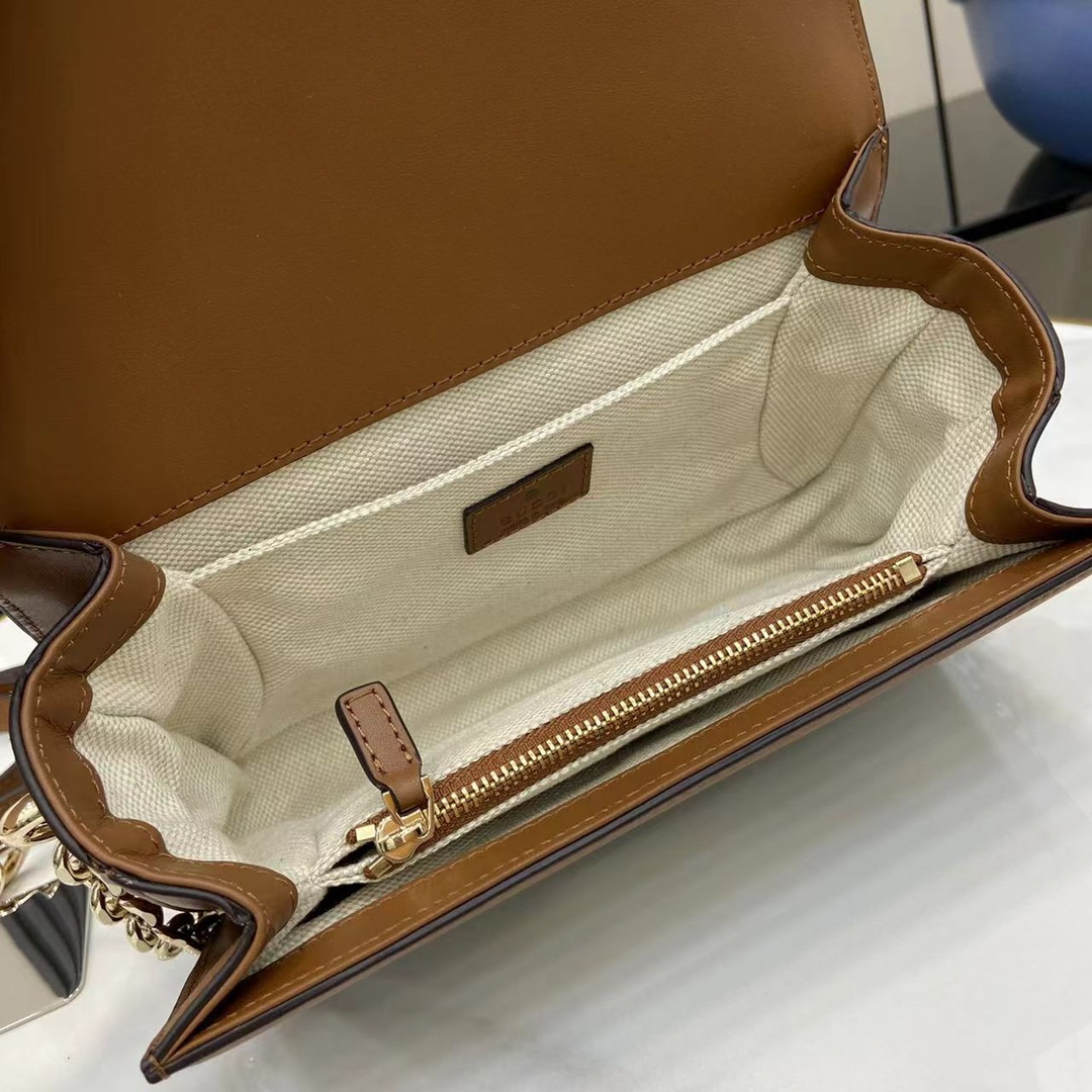 Gucci Go Monogram PVC Shoulder Bag with Chain Strap - Brown 9 i1745075304 5679 4