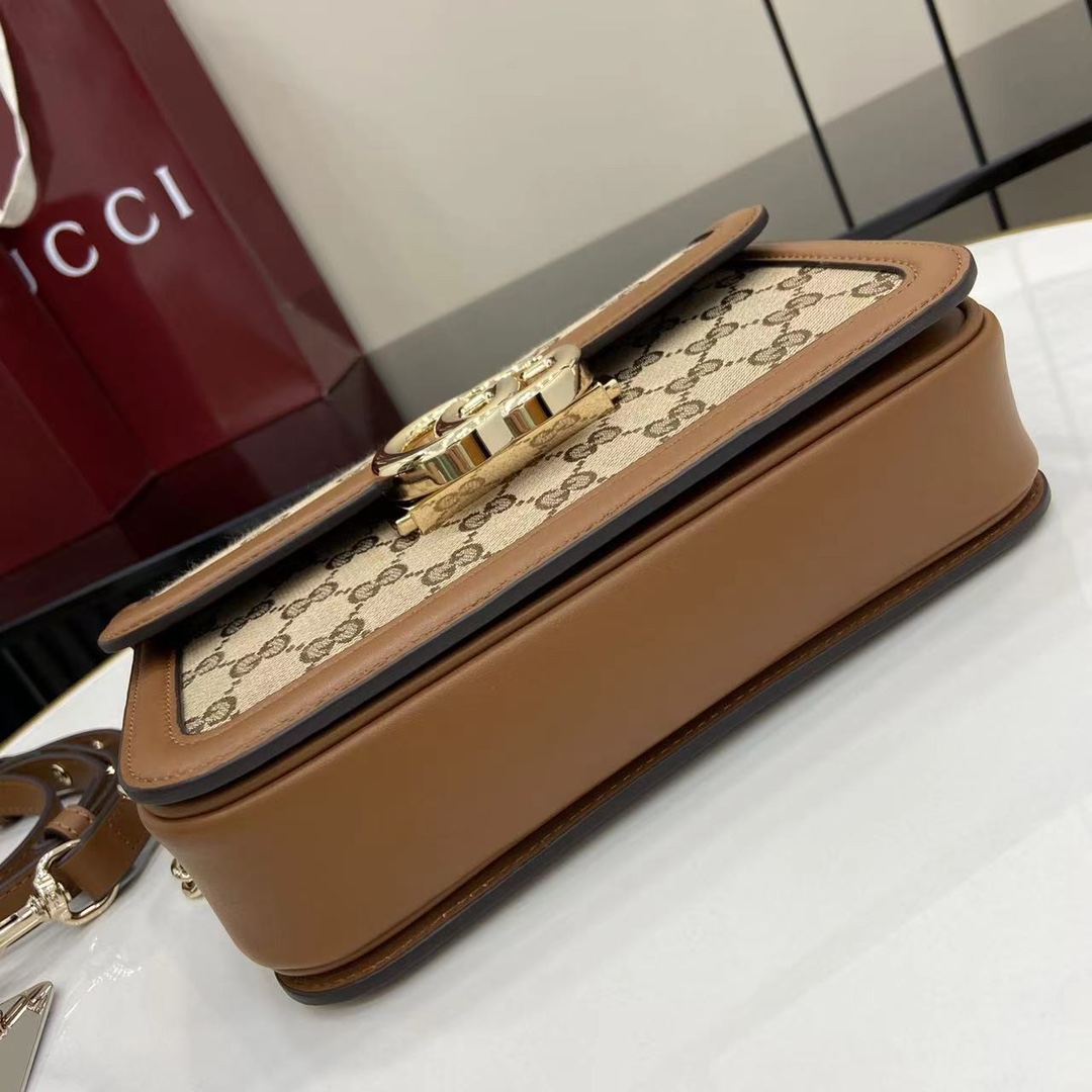 Gucci Go Monogram Canvas Shoulder Bag with Chain Strap - Compact & Chic 5 i1745075330 685 1