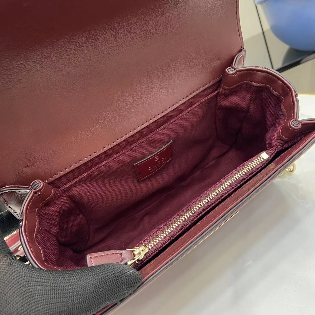 Gucci Go Monogram Canvas Shoulder Bag, Rosso Ancora, Chain & Adjustable Strap 9 i1745159312 1441 8