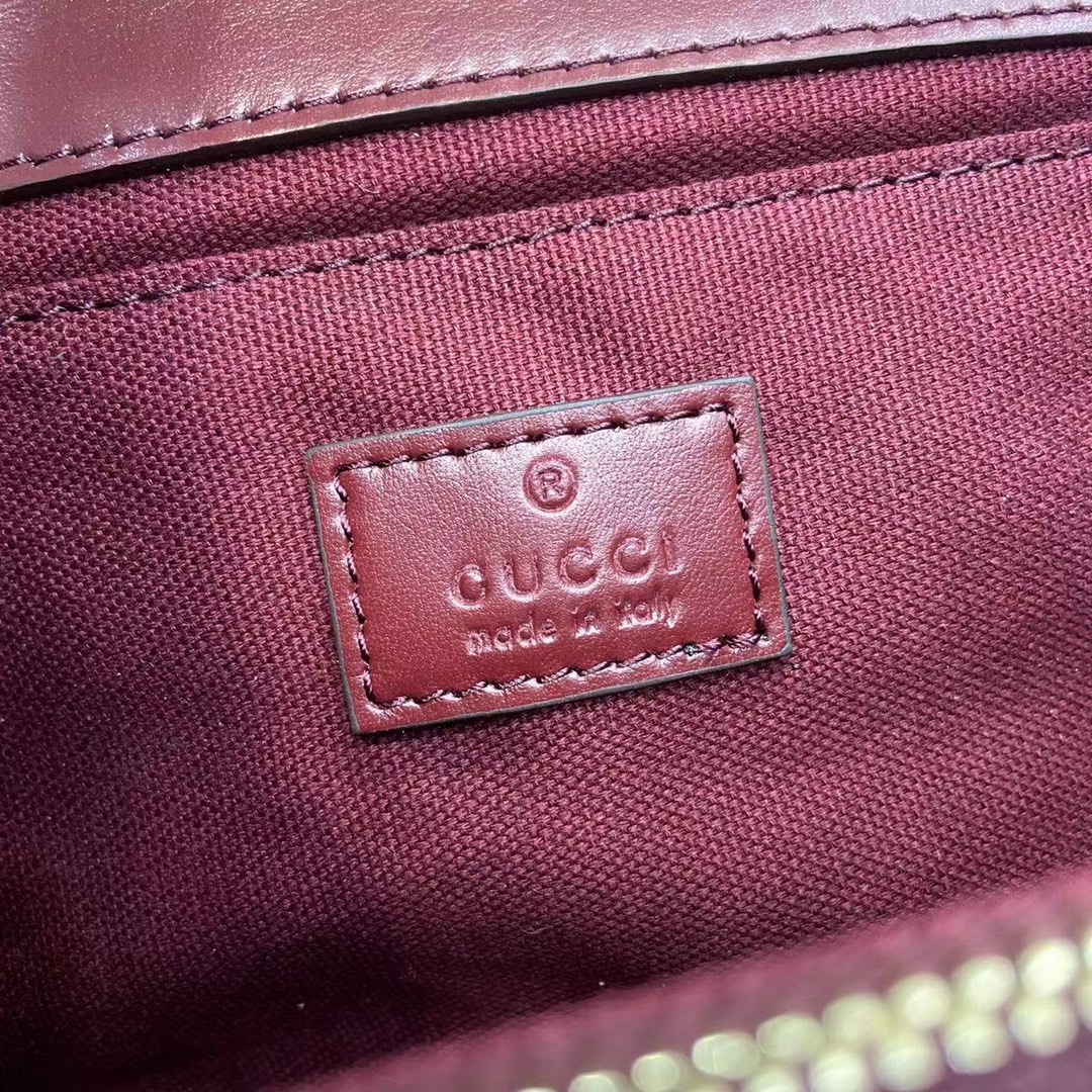 Gucci Go Monogram Canvas Shoulder Bag, Rosso Ancora, Chain & Adjustable Strap 10 i1745159312 3450 5