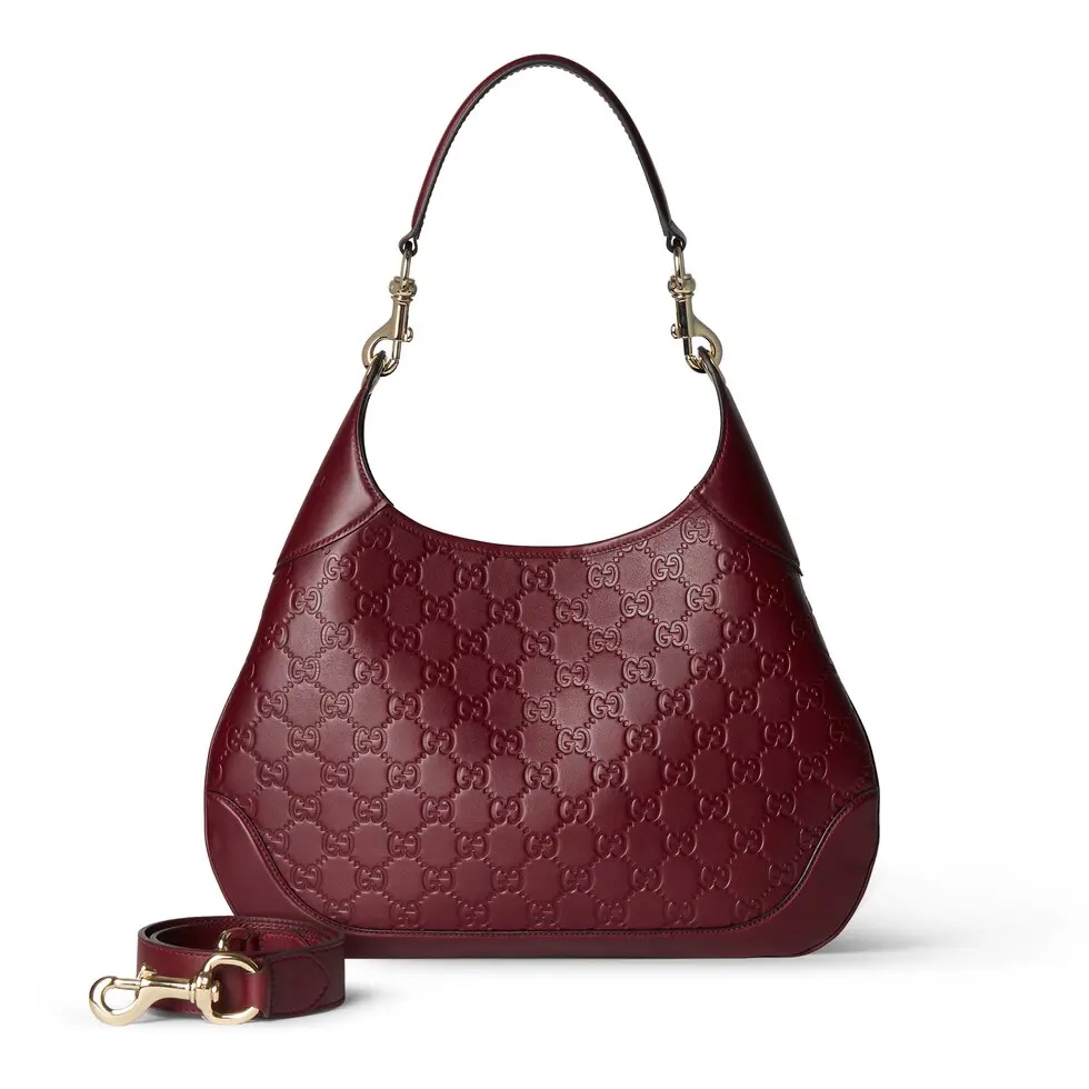 Gucci Body Double Lock Shoulder Bag in Ankara Red Embossed Leather 2 i1745163169 1635 0