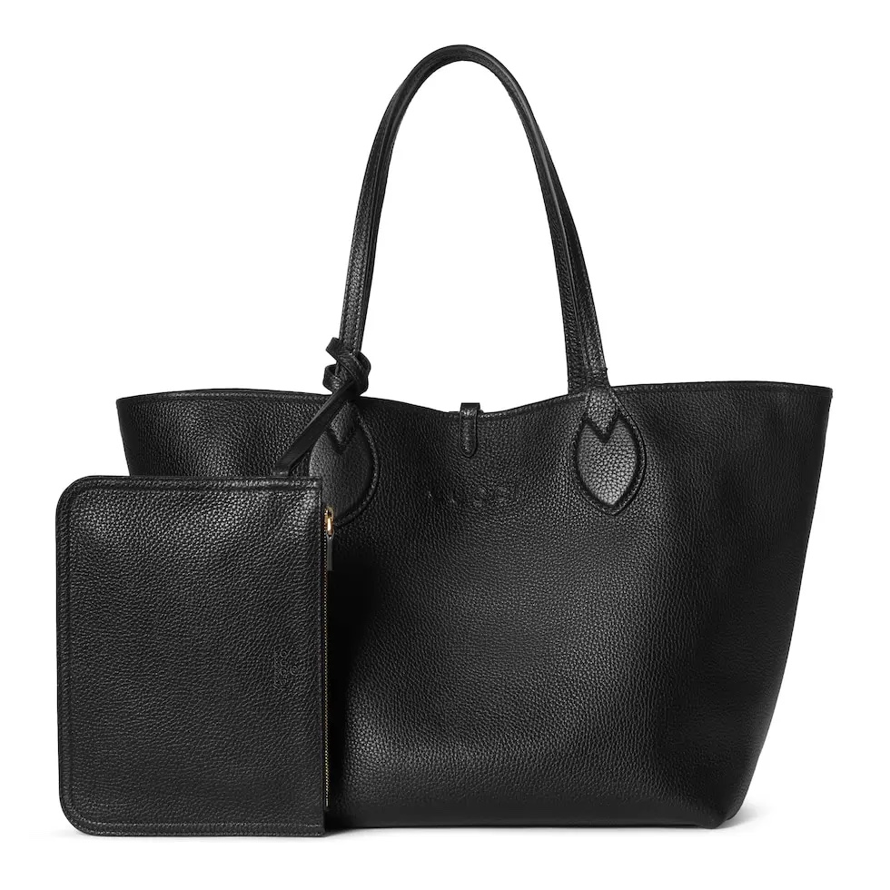 Gucci Totissima Reversible Tote Bag Black Grained Leather Beige Canvas 7 i1745163535 8446 2