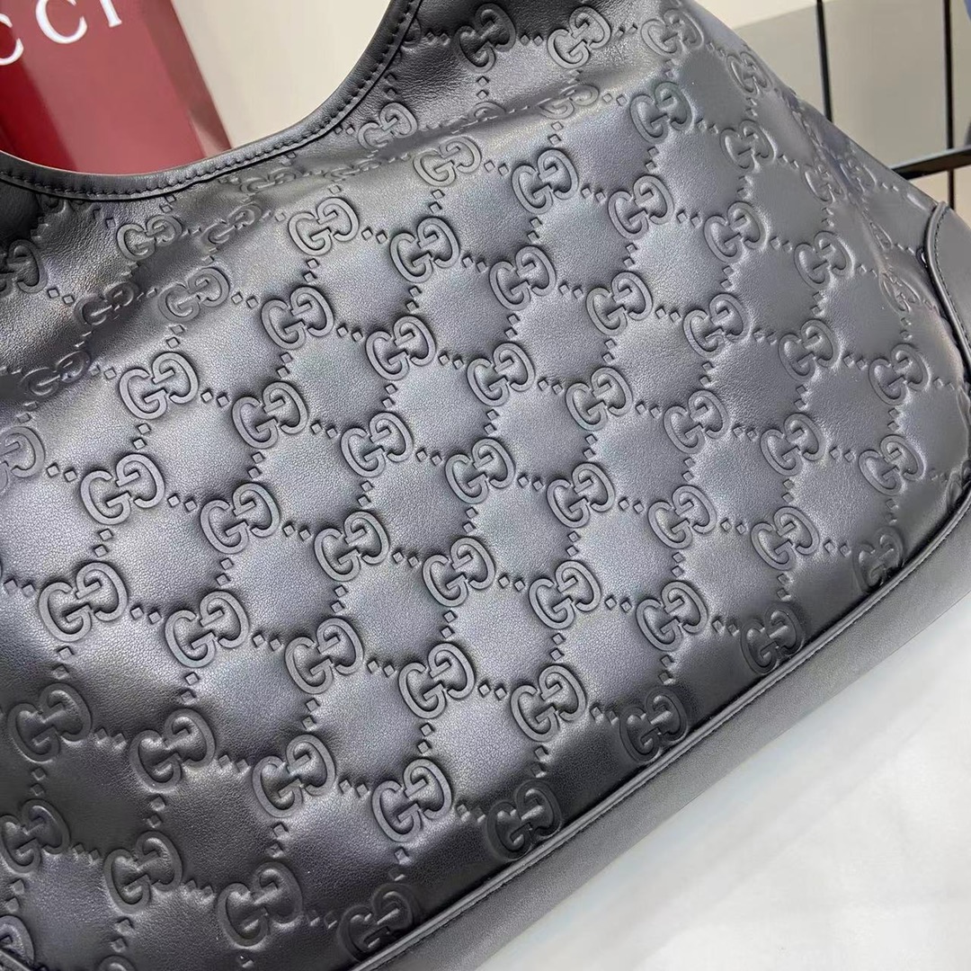 Gucci Body Embossed Leather Shoulder Bag - Black, 42cm Width 6 i1745258456 3694 1
