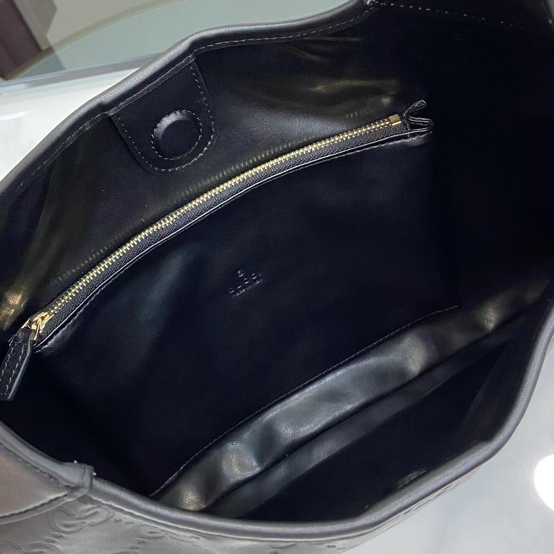 Gucci Body Embossed Leather Shoulder Bag - Black, 42cm Width 9 i1745258456 3943 8