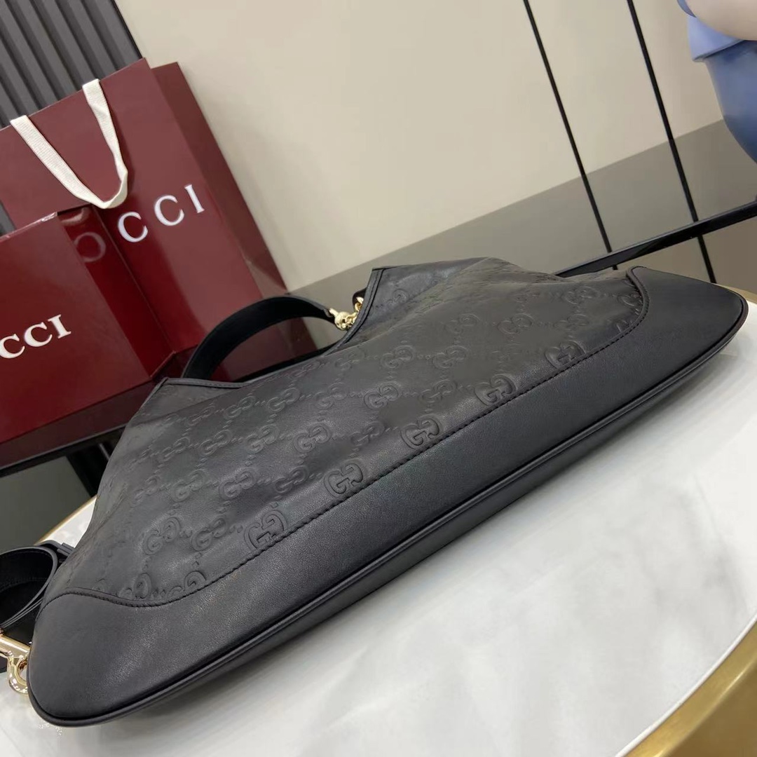 Gucci Body Embossed Leather Shoulder Bag - Black, 42cm Width 5 i1745258456 6276 0