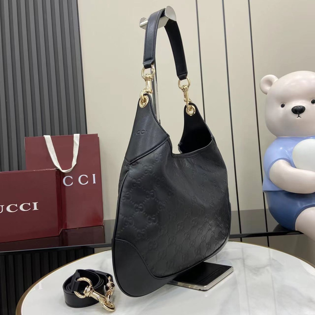 Gucci Body Embossed Leather Shoulder Bag - Black, 42cm Width 3 i1745258456 7912 2
