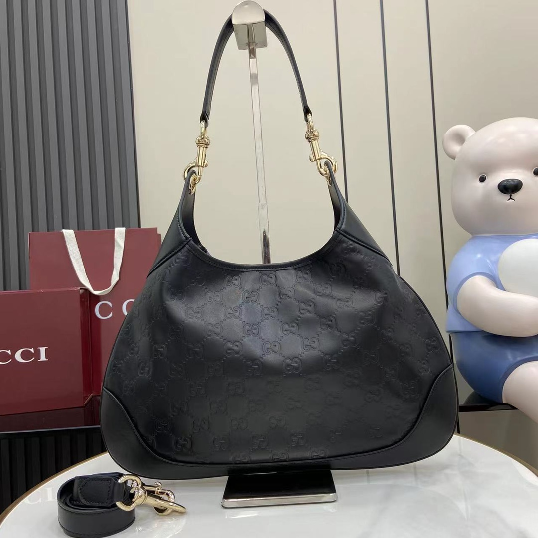 Gucci Body Embossed Leather Shoulder Bag - Black, 42cm Width 2 i1745258456 8694 5