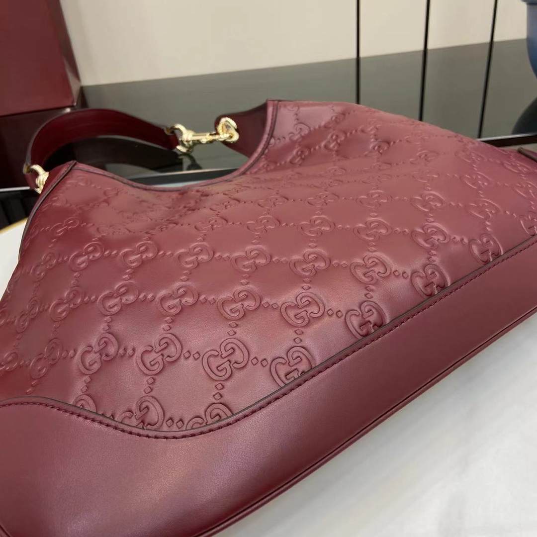 Gucci Body Embossed Leather Shoulder Bag - Iconic Design, Ancorra Red 6 i1745258546 2425 6