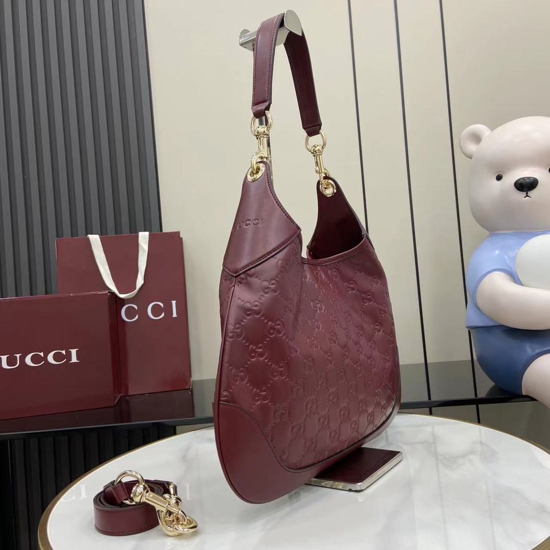 Gucci Body Embossed Leather Shoulder Bag - Iconic Design, Ancorra Red 3 i1745258546 3525 7