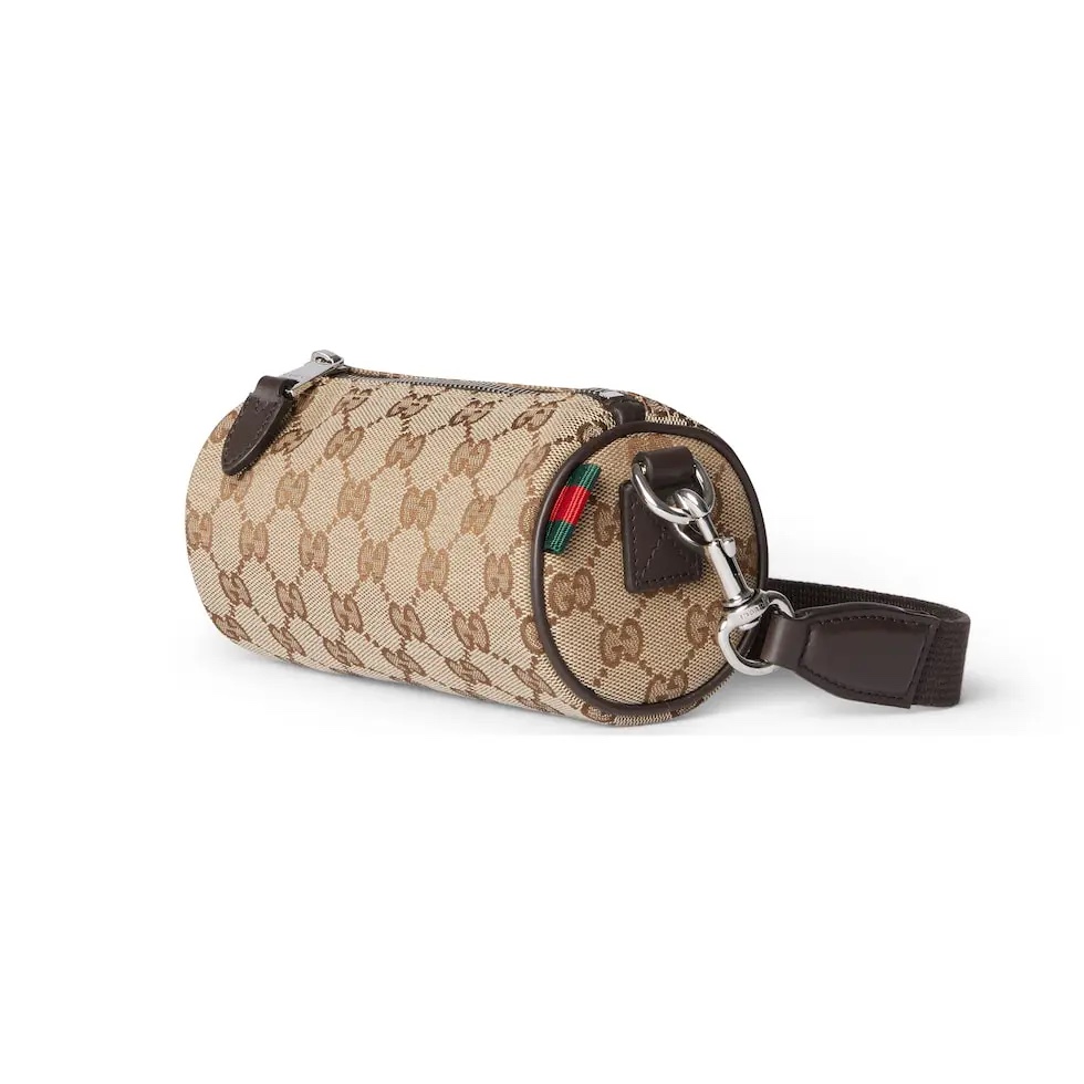 Gucci Beige GG Canvas Mini Bag with Brown Leather Trim and Web Stripe 3 i1745259313 9758 2