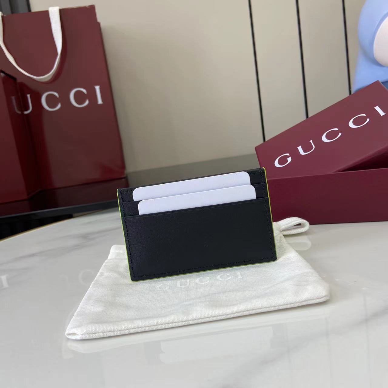 Картхолдер Gucci черный с логотипом
