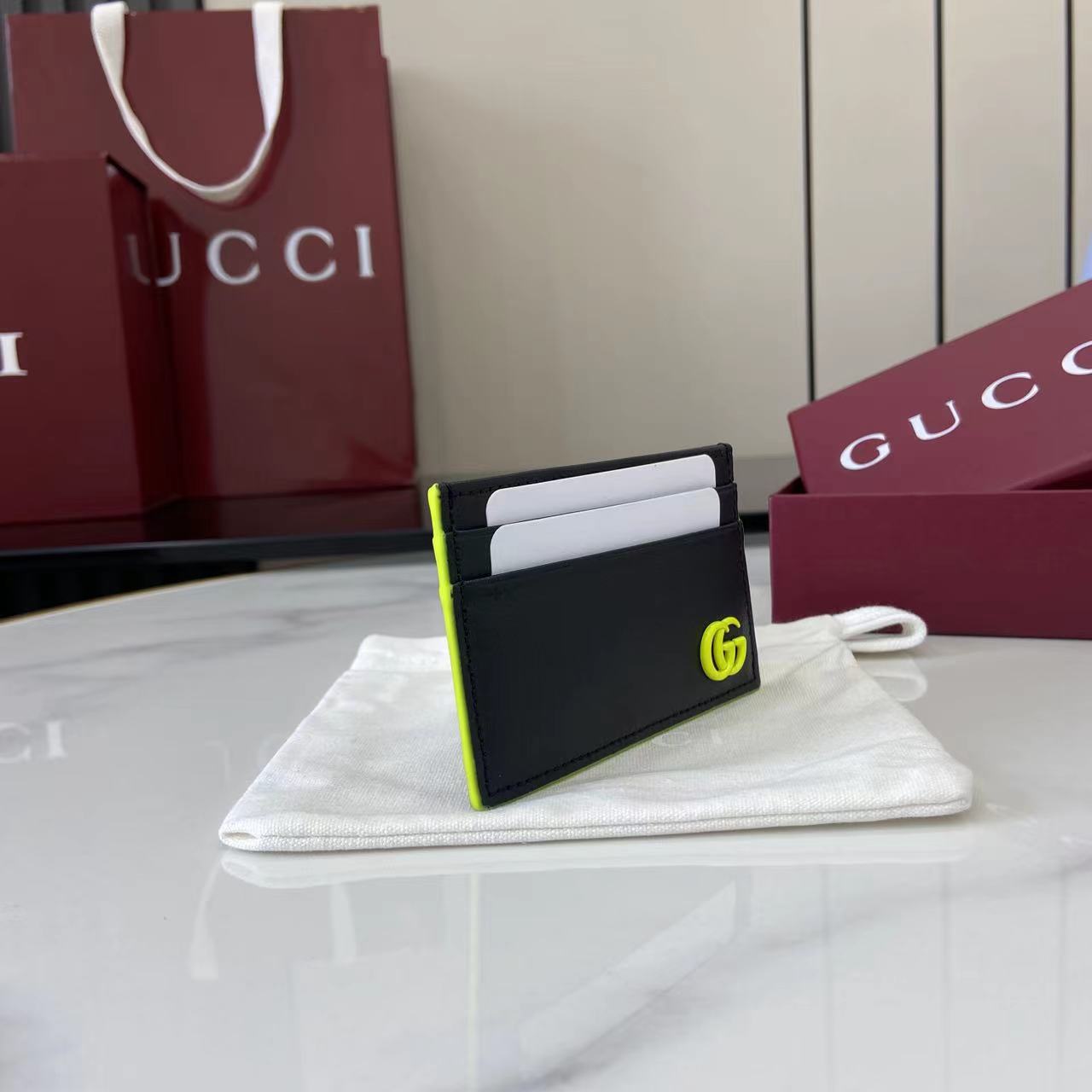 Картхолдер Gucci черный с логотипом