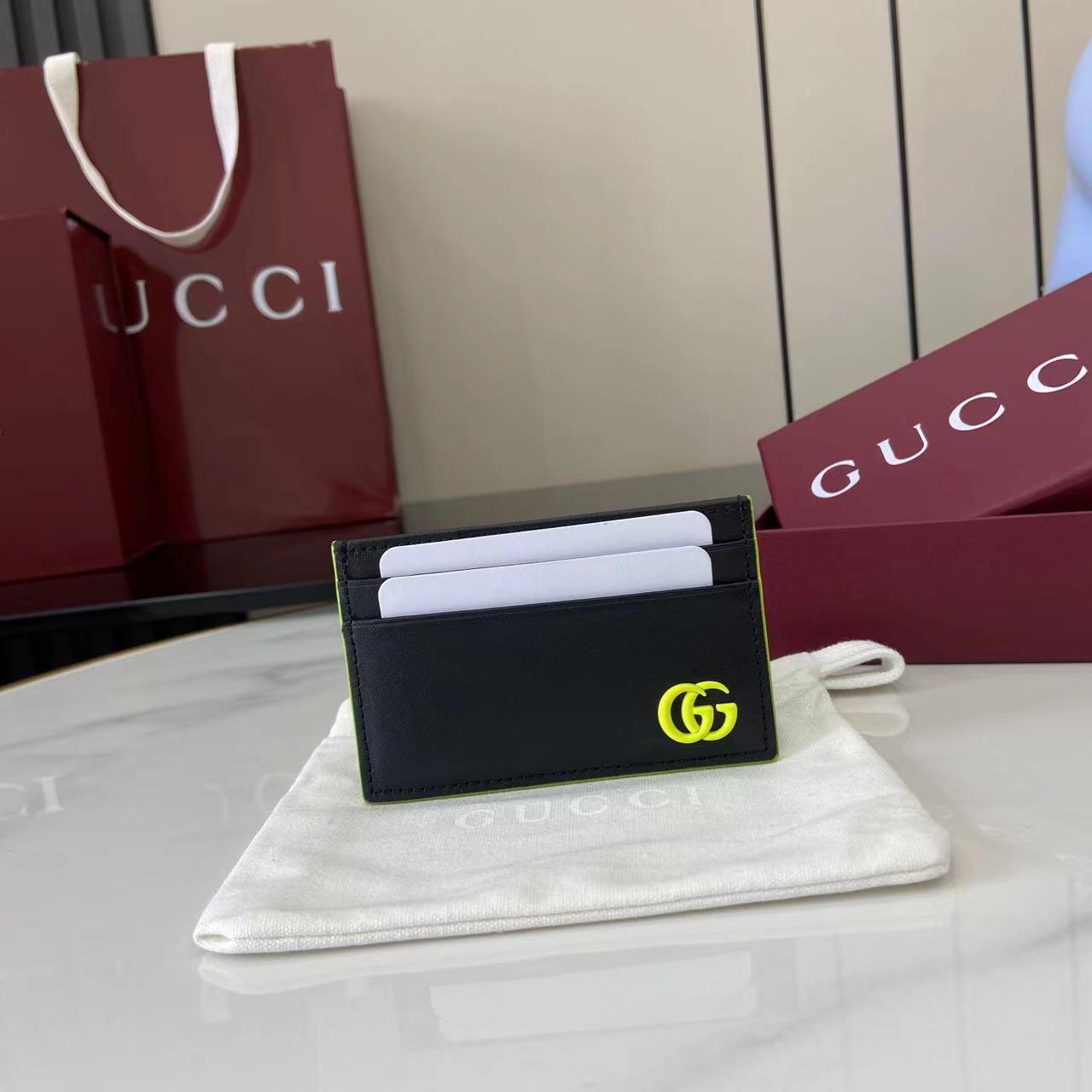 Картхолдер Gucci черный с логотипом