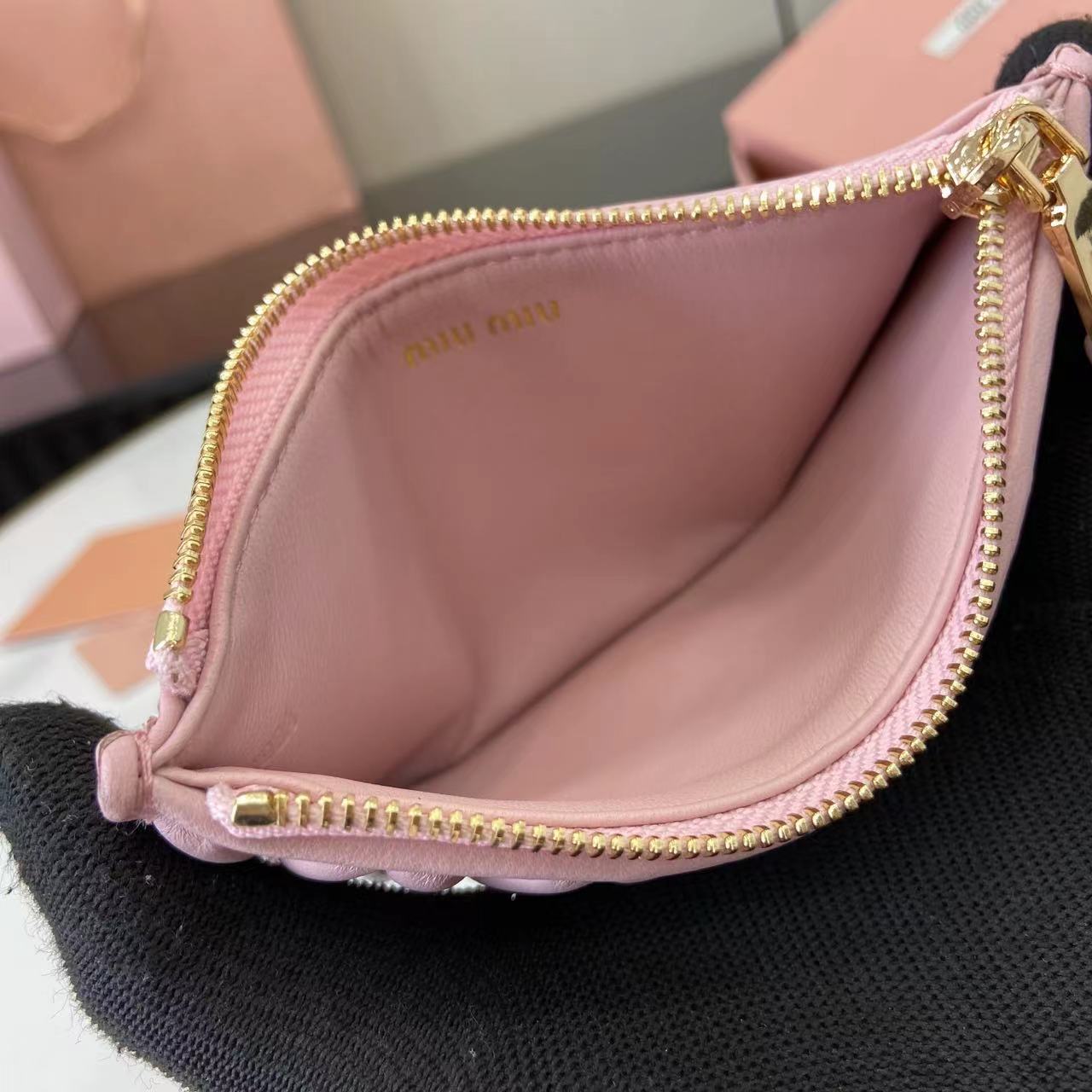 Miu Miu Matelasse Lambskin Leather Pocket Wallet Card Holder - Pink 10 i1749277156079 9442 0 8