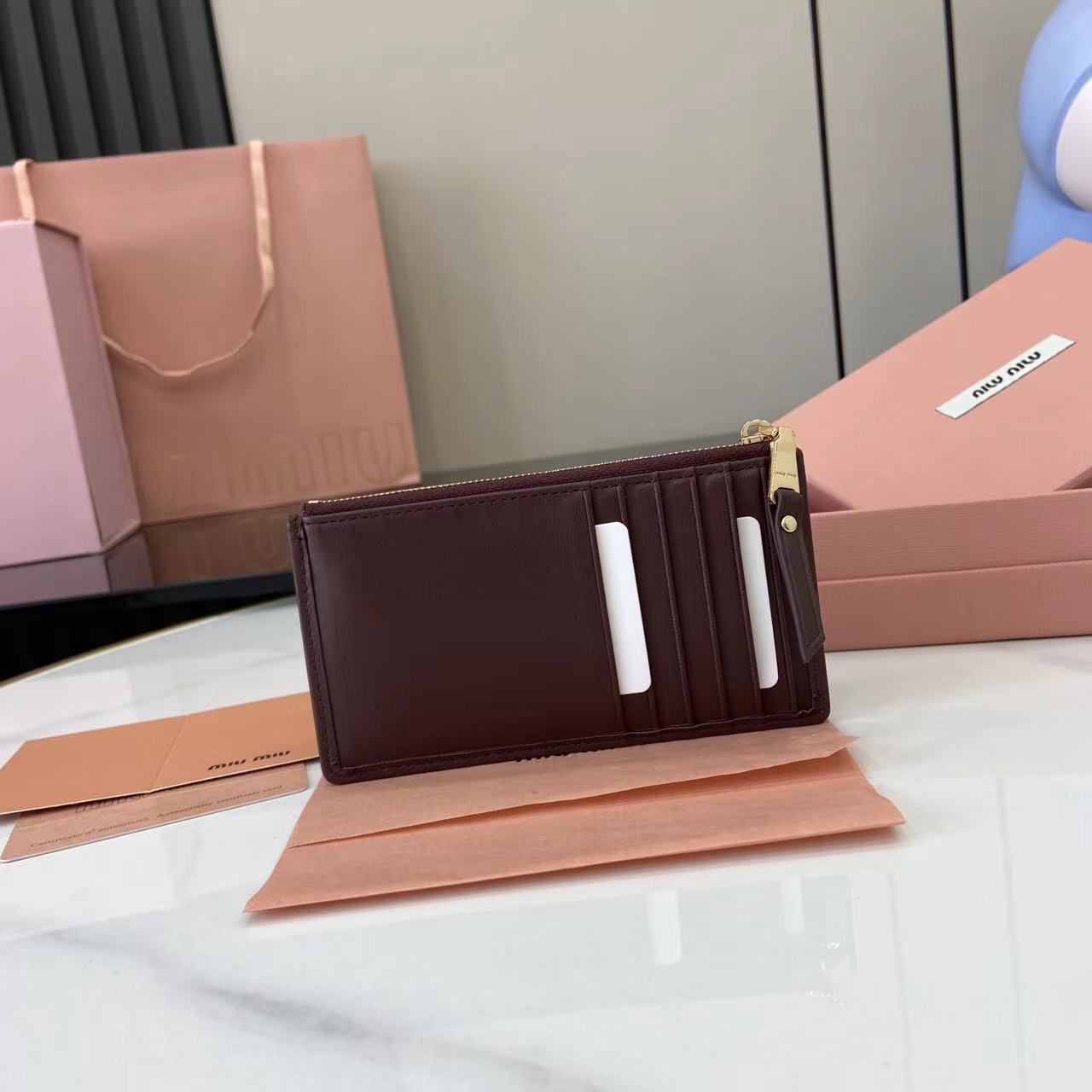 Miu Miu Matelassé Leather Pocket Wallet Card Holder - Heatherwood 4 i1749277251247 898 0 2