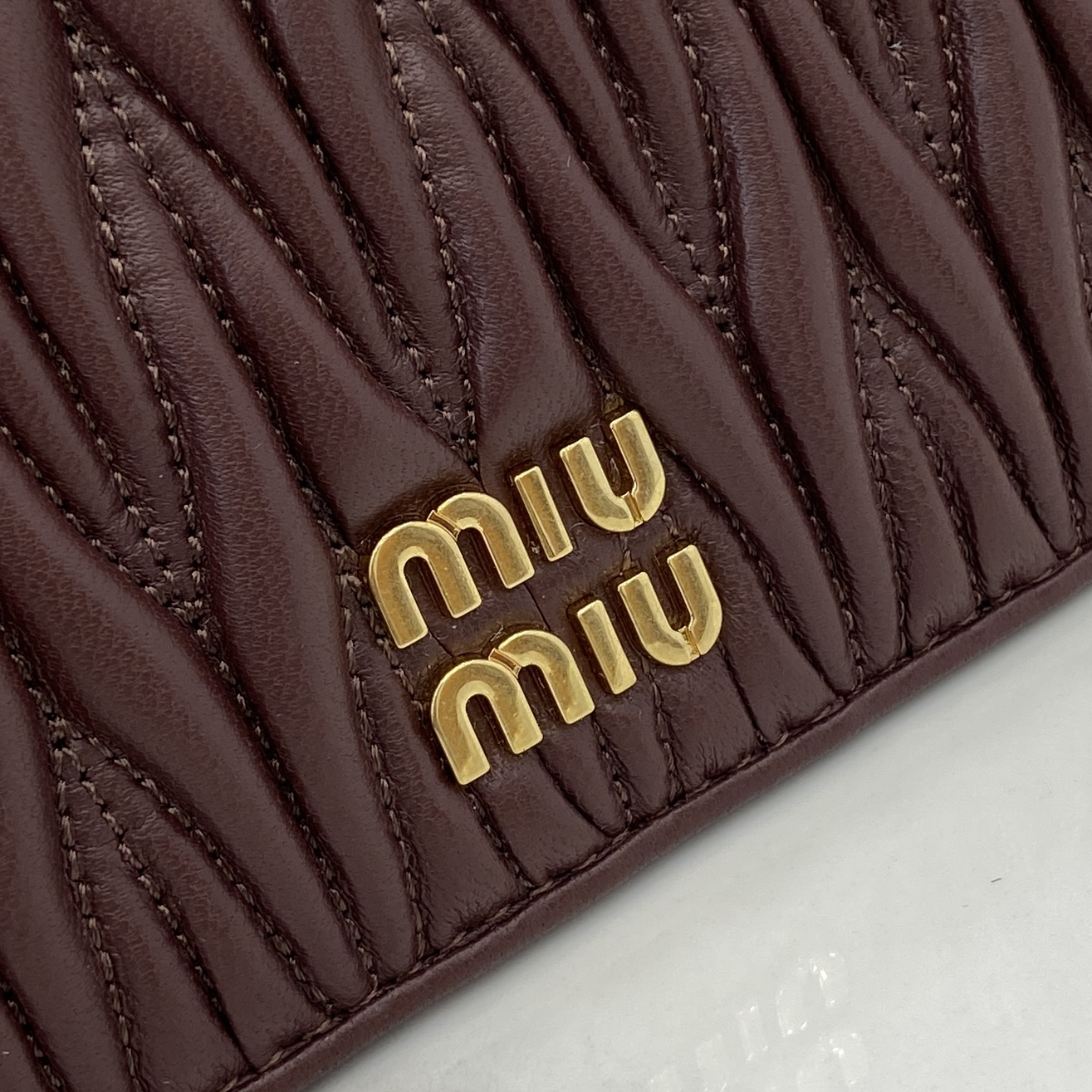 Miu Miu Matelassé Leather Pocket Wallet Card Holder - Heatherwood 6 i1749277252750 4161 0 4