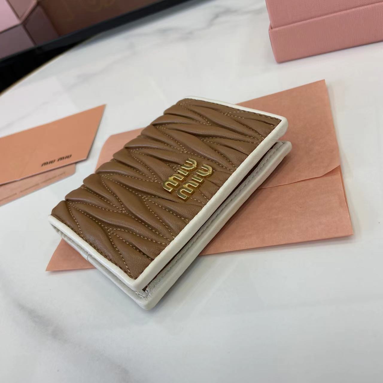 Pocket Wallet Lambskin Leather Small Wallet Card Holder 5MV205294 5 i1749277285985 5143 0 3