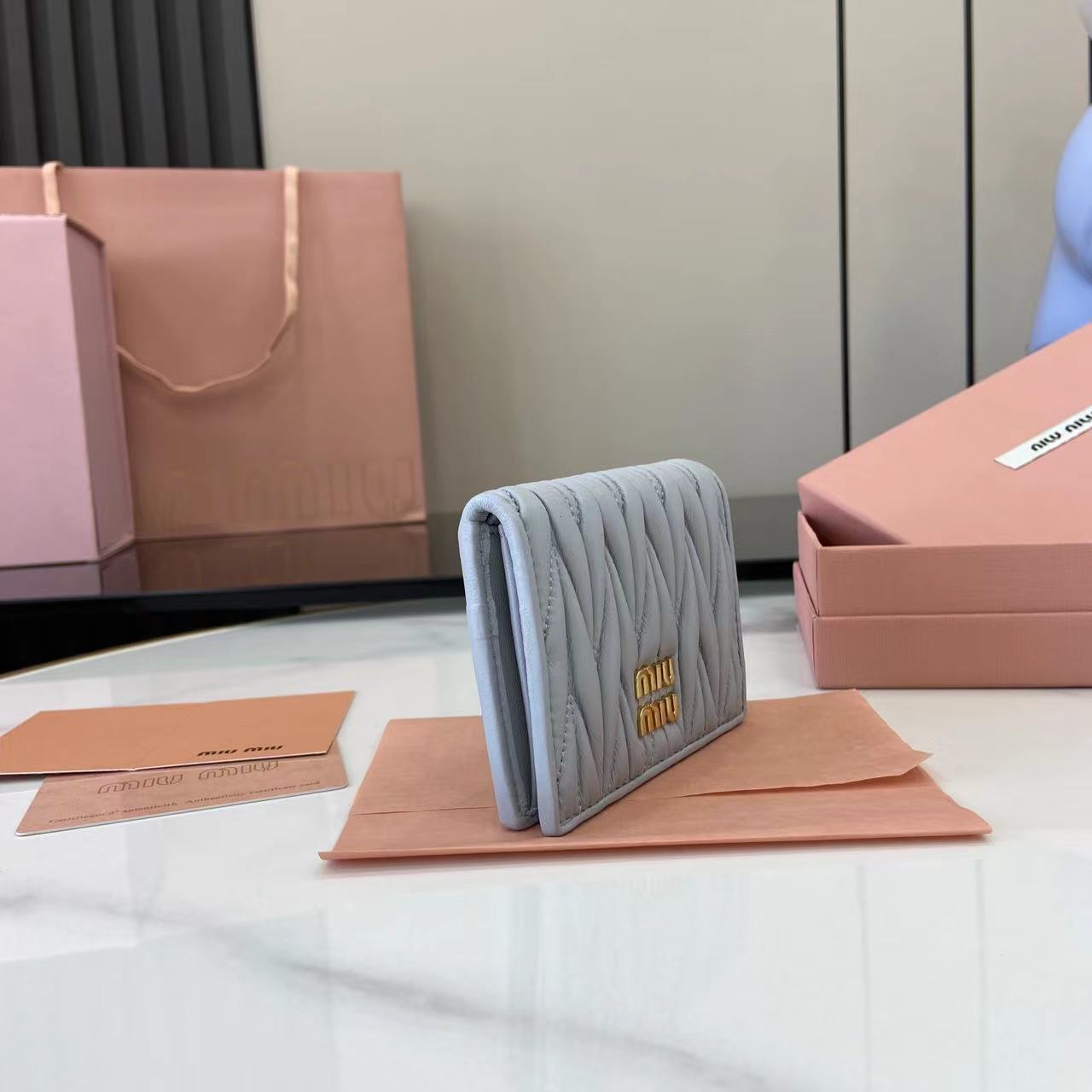 Pocket Wallet Lambskin Leather Small Wallet Coin Purse Card Holder-Light Grey 3 i1749277348450 4695 0 1