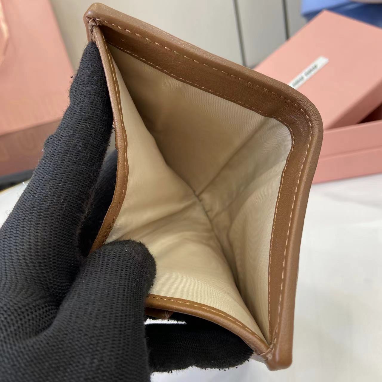Pocket Wallet Small Clutch Genuine Leather Card Holder 5MV205294 Caramel 10 i1749277362424 3 0 8