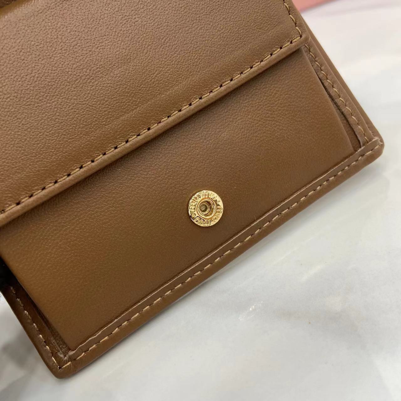 Pocket Wallet Small Clutch Genuine Leather Card Holder 5MV205294 Caramel 11 i1749277364341 741 0 9