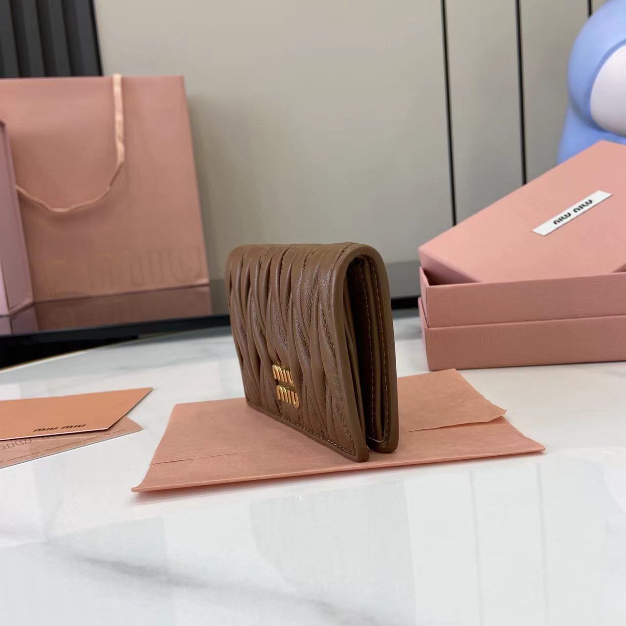 Pocket Wallet Small Clutch Genuine Leather Card Holder 5MV205294 Caramel 12 i1749277364932 2617 0 10