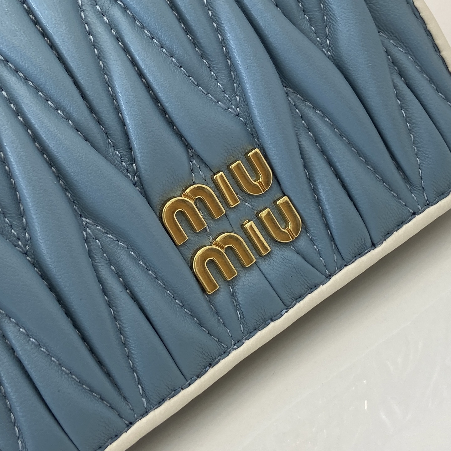 Pocket Wallet Lambskin Leather Small Wallet Card Holder - Light Blue 6 i1749277394329 6221 0 4